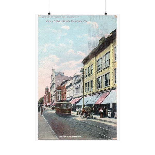 0020PCT - View of Beverley Street, Staunton, VA - Premium Matte Poster